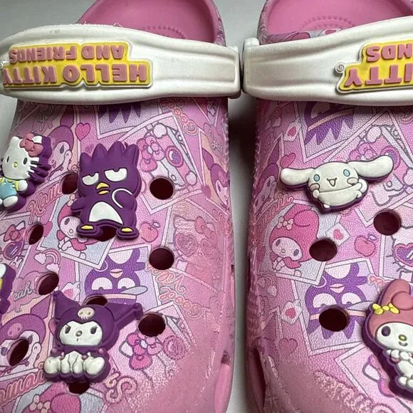 Crocs Limited Edition Hello Kitty And Friends Classic Clog Pink / White  Size 6 - Picture 3 of 15